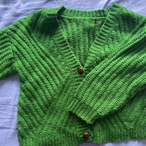 Kelly green cardigan!!